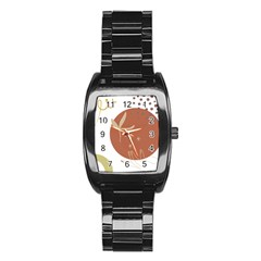 Abstract Pattern Art Drawing Stainless Steel Barrel Watch by Ndabl3x