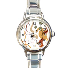 Abstract Bull Art Design Round Italian Charm Watch by Ndabl3x