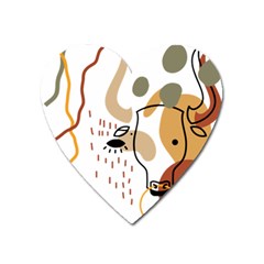 Abstract Bull Art Design Heart Magnet by Ndabl3x