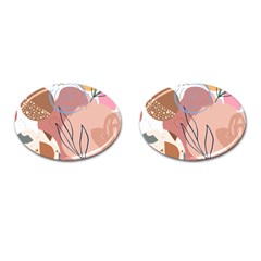 Abstract Circles Art Design Cufflinks (oval) by Ndabl3x