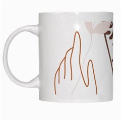 Abstract Hand Vine Lines Drawing White Mug by Ndabl3x