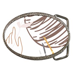 Abstract Hand Vine Lines Drawing Belt Buckles