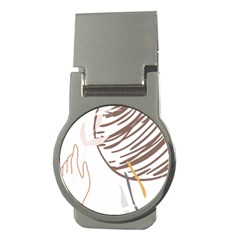 Abstract Hand Vine Lines Drawing Money Clips (Round) 