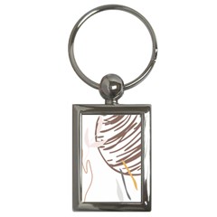 Abstract Hand Vine Lines Drawing Key Chain (Rectangle)