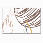 Abstract Hand Vine Lines Drawing Postcard 4 x 6  (Pkg of 10) Front