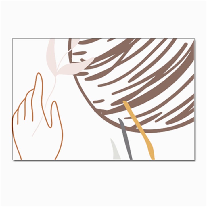 Abstract Hand Vine Lines Drawing Postcard 4 x 6  (Pkg of 10)