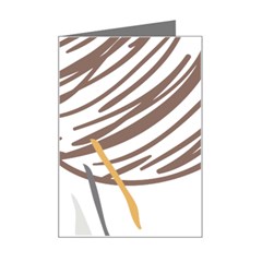 Abstract Hand Vine Lines Drawing Mini Greeting Card