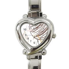 Abstract Hand Vine Lines Drawing Heart Italian Charm Watch