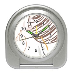 Abstract Hand Vine Lines Drawing Travel Alarm Clock