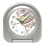 Abstract Hand Vine Lines Drawing Travel Alarm Clock Front