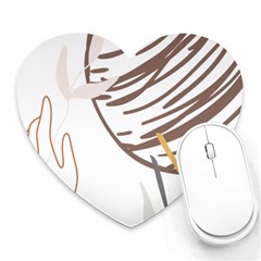 Abstract Hand Vine Lines Drawing Heart Mousepad