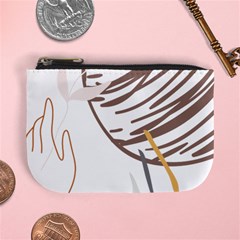 Abstract Hand Vine Lines Drawing Mini Coin Purse by Ndabl3x