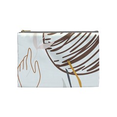 Abstract Hand Vine Lines Drawing Cosmetic Bag (medium)