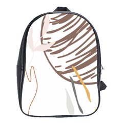 Abstract Hand Vine Lines Drawing School Bag (large) by Ndabl3x