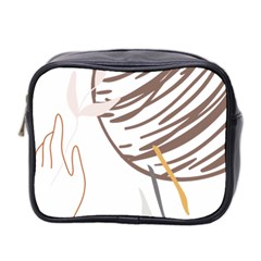 Abstract Hand Vine Lines Drawing Mini Toiletries Bag (Two Sides)