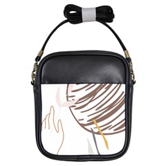 Abstract Hand Vine Lines Drawing Girls Sling Bag