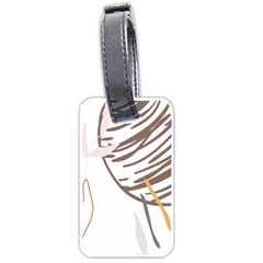 Abstract Hand Vine Lines Drawing Luggage Tag (one side)