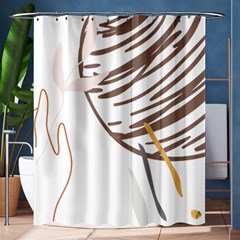 Abstract Hand Vine Lines Drawing Shower Curtain 60  x 72  (Medium) 