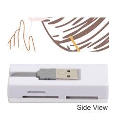 Abstract Hand Vine Lines Drawing Memory Card Reader (Stick)