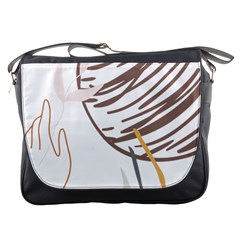 Abstract Hand Vine Lines Drawing Messenger Bag