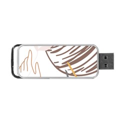 Abstract Hand Vine Lines Drawing Portable USB Flash (Two Sides)