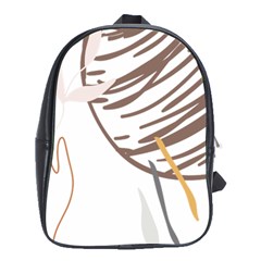 Abstract Hand Vine Lines Drawing School Bag (XL)