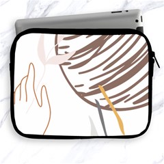 Abstract Hand Vine Lines Drawing Apple iPad 2/3/4 Zipper Cases