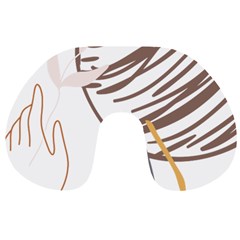 Abstract Hand Vine Lines Drawing Travel Neck Pillow