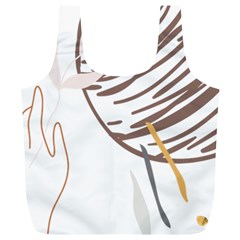 Abstract Hand Vine Lines Drawing Full Print Recycle Bag (XL)