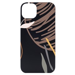 Abstract Hand Vine Lines Drawing iPhone 14 Plus Black UV Print Case