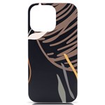 Abstract Hand Vine Lines Drawing iPhone 14 Pro Max Black UV Print Case Front