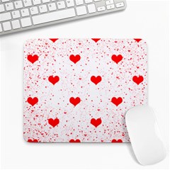 Hearts Romantic Love Valentines Large Mousepad by Ndabl3x