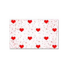 Hearts Romantic Love Valentines Sticker (rectangular) by Ndabl3x