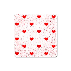 Hearts Romantic Love Valentines Square Magnet by Ndabl3x