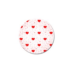 Hearts Romantic Love Valentines Golf Ball Marker by Ndabl3x