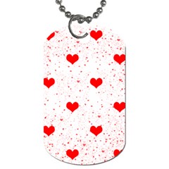 Hearts Romantic Love Valentines Dog Tag (two Sides) by Ndabl3x