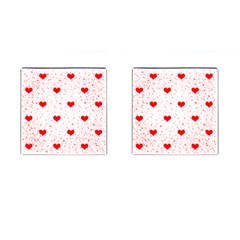 Hearts Romantic Love Valentines Cufflinks (square)