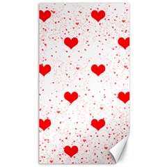 Hearts Romantic Love Valentines Canvas 40  X 72  by Ndabl3x