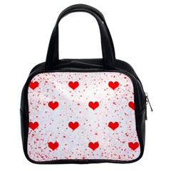 Hearts Romantic Love Valentines Classic Handbag (two Sides) by Ndabl3x