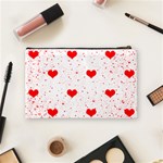 Hearts Romantic Love Valentines Cosmetic Bag (Medium) Back