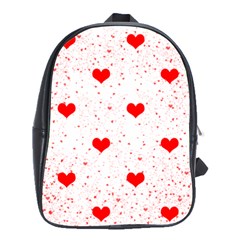 Hearts Romantic Love Valentines School Bag (large) by Ndabl3x