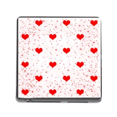 Hearts Romantic Love Valentines Memory Card Reader (square 5 Slot) by Ndabl3x