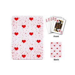 Hearts Romantic Love Valentines Playing Cards Single Design (mini) by Ndabl3x