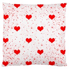 Hearts Romantic Love Valentines Large Cushion Case (two Sides) by Ndabl3x