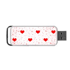 Hearts Romantic Love Valentines Portable Usb Flash (two Sides) by Ndabl3x