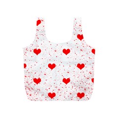 Hearts Romantic Love Valentines Full Print Recycle Bag (s) by Ndabl3x