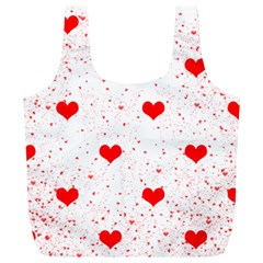 Hearts Romantic Love Valentines Full Print Recycle Bag (xl) by Ndabl3x