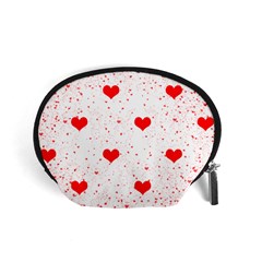 Hearts Romantic Love Valentines Accessory Pouch (small) by Ndabl3x