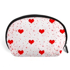 Hearts Romantic Love Valentines Accessory Pouch (large) by Ndabl3x