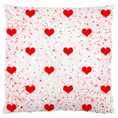 Hearts Romantic Love Valentines Standard Premium Plush Fleece Cushion Case (two Sides) by Ndabl3x